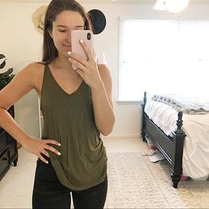 army green old navy tank top